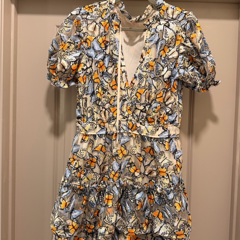 Butterfly Print Mini Dress